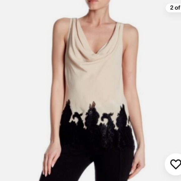 Alice + Olivia Tops - Alice @ Olivia 100% Silk lace tank